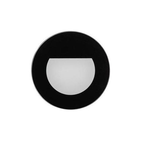 LED-Wandeinbauleuchte für Gerätedosen, rund, schwarz - 75 x 50 mm (1/5)