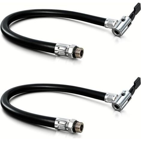 Universal Tire Inflator Hose Car Tire Inflator Nozzle with Quick Connect, Flexible Tire Inflator Hose 38 cm for Air Pump, Compressor, Bike, Motorcycle, Car, Truck (1/4)