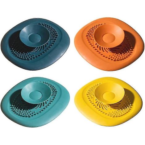 Filtre de douche/évier en silicone avec attrape-cheveux (lot de 4) (1/5)