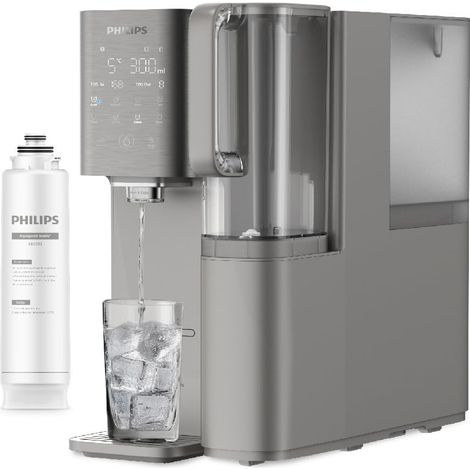 Philips Water ADD6921DG Stazione dell'acqua a osmosi inversa: rimuove fino a 110 sostanze, riscaldamento e raffreddamento istantanei, durata del filtro di 1 anno