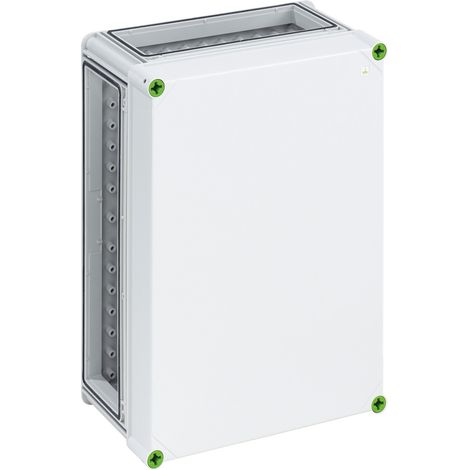 Spelsberg Caja vacía, tipo de protección IP65, resistencia al impacto IK08, clase de protección II, Ui 690V AC, tensión nominal de aislamiento 1000V DC, sin halógenos, 01040301