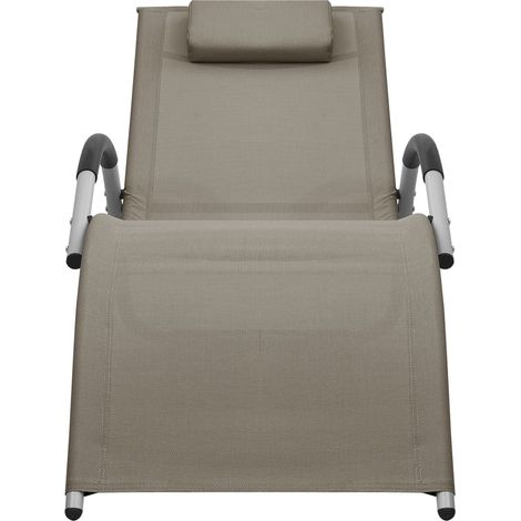 Maison Exclusive - Lettino Prendisole in Textilene Tortora e Grigio