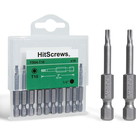 Embouts Visseuse Torx T10 50mm 10 Pièces (1/5)