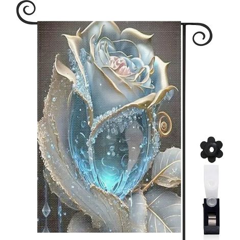 Drapeau de jardin vertical décoration maison toile lavable double face 30 x 45 cm pour jardin maison (1/5)