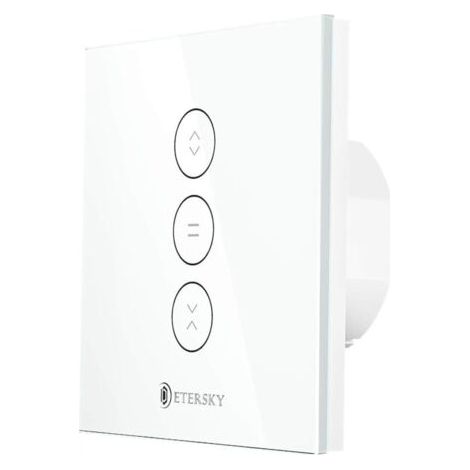 Interrupteur à rideau connecté Wi-Fi 2.4 GHz – Contrôle tactile – Compatible Alexa et Google Home – Timer intégré – ABS retardateur de flamme (1/5)