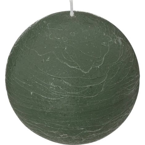 Bougie Boule "Rustic" 10cm Vert Eucalyptus