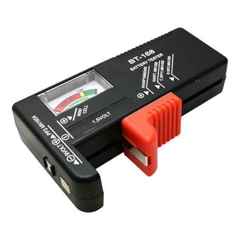Testeur de Piles, Batterie Universel, Battery Tester, pour AA AAA C D 9V 1,5V & Piles Boutons, Appareil Mesure Précis à Usage Domestique et Professionnel -