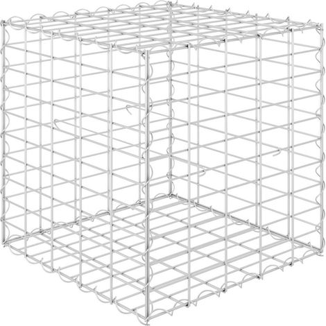 Maison Exclusive - Gabbione Letto Rialzato a Cubo in Filo di Acciaio 50x50x50 cm (1/5)