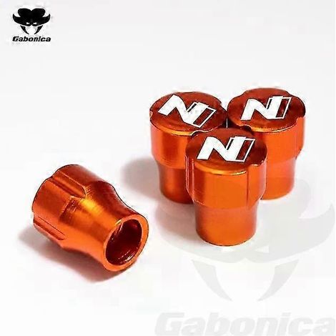 (Orange) 4 bouchons de valve de pneu en alliage de zinc pour Hyundai N, Kona, Accent, Tucson, Santa Fe, Creta, IX35 et I40. Accessoires auto. (1/4)