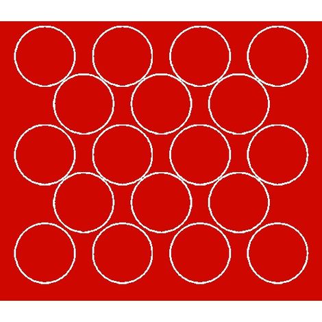Adesivi circolari da 10 cm, adesivi circolari a pois, 18 pezzi, rosso opaco
