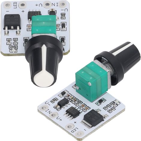 2 Stück LED-Dimmerschalter mit stufenloser Einstellung und Konstantspannungsreglermodul (DC 6–24 V) (1/5)