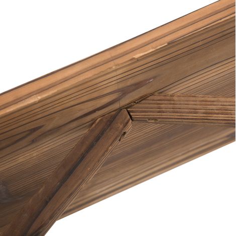 Sitzmöbel Bank rustikal Holz 114 x 58 x 80 HAVRYA (1/4)