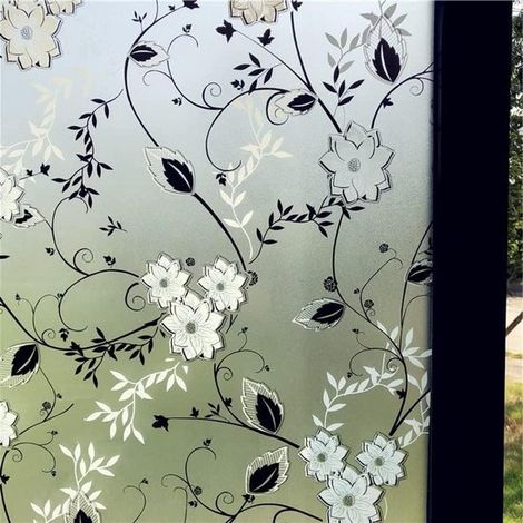 Milchglasfolie, Fensterfolie, lichtdurchlässig, aber nicht transparent, bietet Wärmedämmung, 44,5 x 100 cm