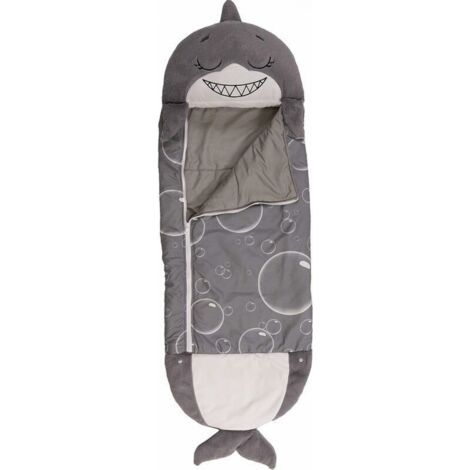 Oreiller pliant pour sac de couchage, 2 en 1, sac de couchage anti-coup de pied pour enfants, requin