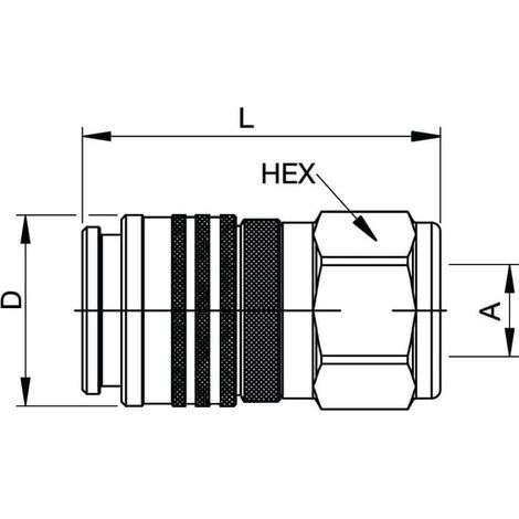 Acoplamiento rosca interior 1" PARKER FF7510100C