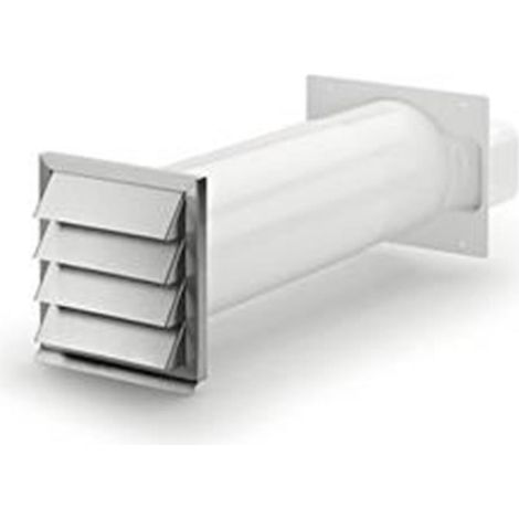 Naber COMPAIR System Ø 150 Klima-E flow 150 Mauerkasten, weiß/Edelstahl (1/2)