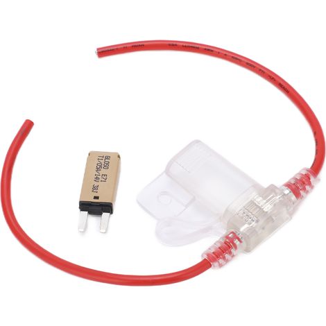 Porte-fusible filaire 31.5cm étanche 12AWG avec fusible 5A à réarmement automatique TPE+PVC pour camping-car yacht camion (1/5)