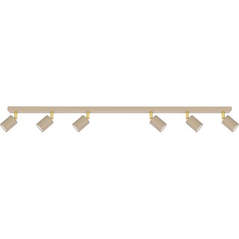 Plafonnier Mati beige/or 6 spots orientables GU10 Kaja (1/5)