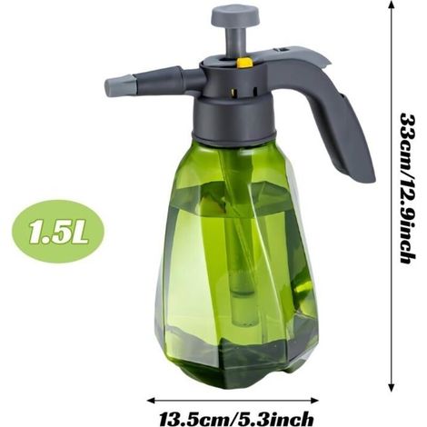 (Couleur:Gris Étoile)Pulvérisateur Jardin Arrosoir avec Buse Réglable pour Plantes Mousse Bouteille Pulvérisation pour la Maison (Gris étoile, 1 5L) (1/4)