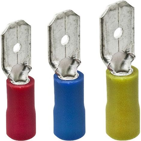 Terminal Electricidad 1,5Mm Faston Macho Ro Hepoluz 10 Pz