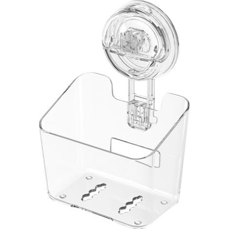 Estantería con ventosa, estante de baño, accesorio para lavabo sin taladrar, cesta colgante, estante de pared (1/5)