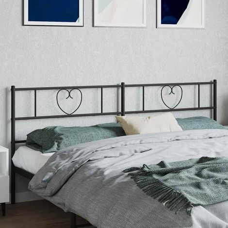 Tête de lit de remplacement métal noir 200 cm (1/5)