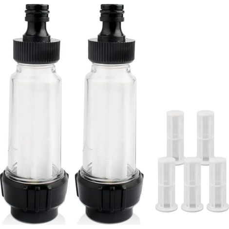 Filtre a eau pour Karcher,3/4 Nettoyeur Filtre Tuyau Arrosage,2 filtres, 2 connecteurs, 5 filet de filtre, pour Tous les Nettoyeurs Haute Pression, Arrosage de jardin, Camping-Car (1/5)