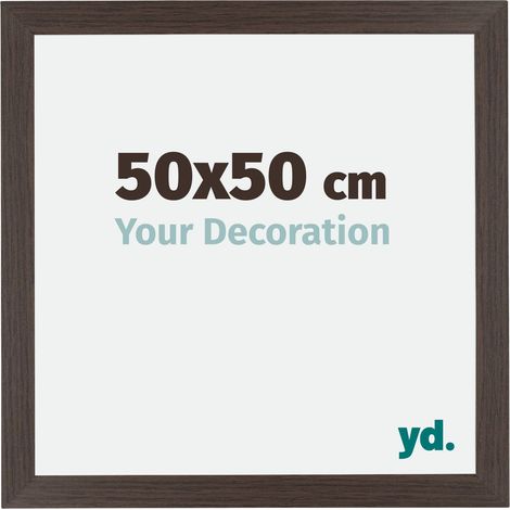 Cadre Puzzle 50x50 cm - cm - Chêne Foncé - MDF - Mura. (1/5)