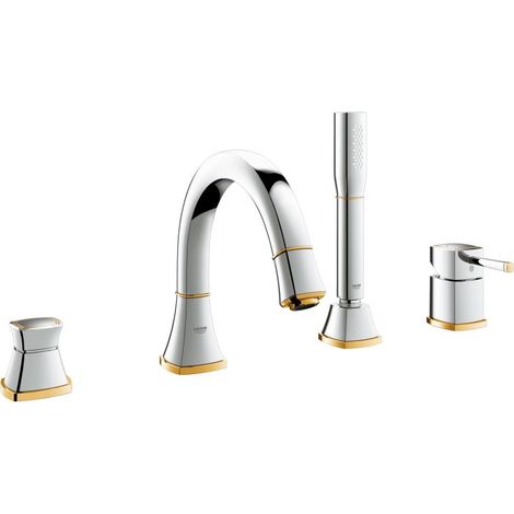 Vasca da bagno Grohe Grandera a 4 fori con una sola mano, colorazione: Cromo / Oro - 19936IG0 (1/2)