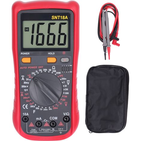 Digital Multimeter and Analyzer 1000V DC 750V AC Current Voltage Meter with Digital Display