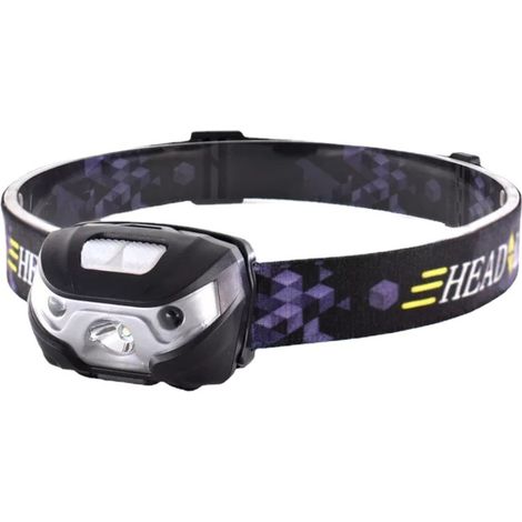 Linterna frontal LED recargable potente con sensor de movimiento, linterna de camping con USB, 1 unidad. (1/5)