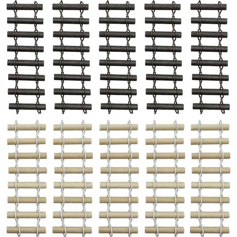 Mini Clôture de Jardin en Bois – Lot de 10 Pièces – Clôture Miniature Flexible – Décoration DIY pour Mini Jardin, Maison de Poupée et Paysage Miniature