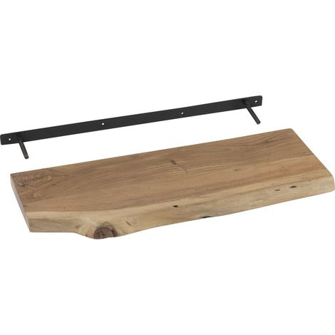 Tablette murale bois acacia naturel Jacar L 70cm (1/5)