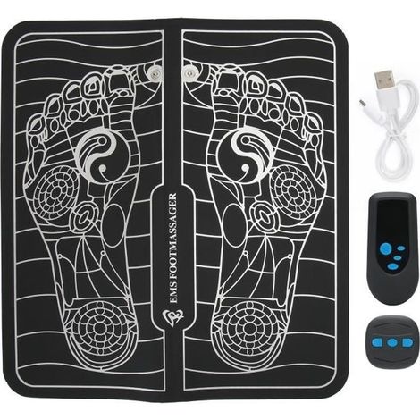 Tapis de massage des pieds, masseur de circulation des pieds de charge USB électrique, renforcement musculaire soulageant les (1/4)
