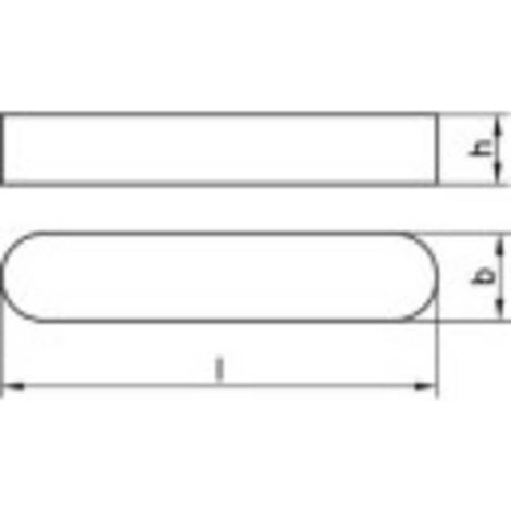 [NEUWERTIG] B-Ware Toolcraft Passfedern Keil DIN6885 Stahl C45K A 18x11x180 Rundstirnig 10 Stück (1/2)