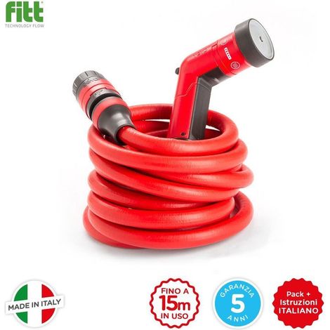 Set tubo giardino yoyo yo yo allungabile 15 mt pompa per innaffiare estensibile