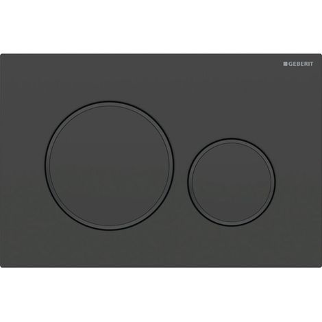 Ecleanfy - Plaque de déclenchement WC 2 touches – Finition noir mat et brillant – Dimensions 246 x 164 x 12 mm – Compatible réservoirs Geberit Sigma - Sigma20