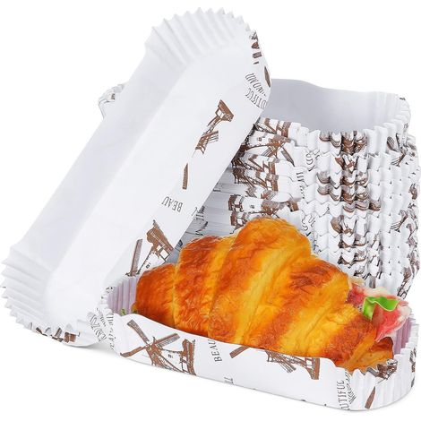 100 caissettes de cuisson blanches antiadhésif en papier résistant chaleur pour muffins et cupcakes (1/5)