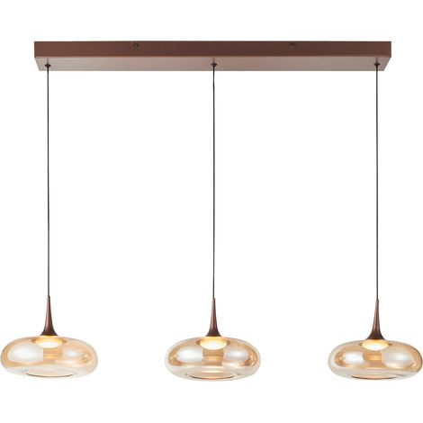Lampada a sospensione Tenele Italux rame LED 21W 3 luci (1/2)