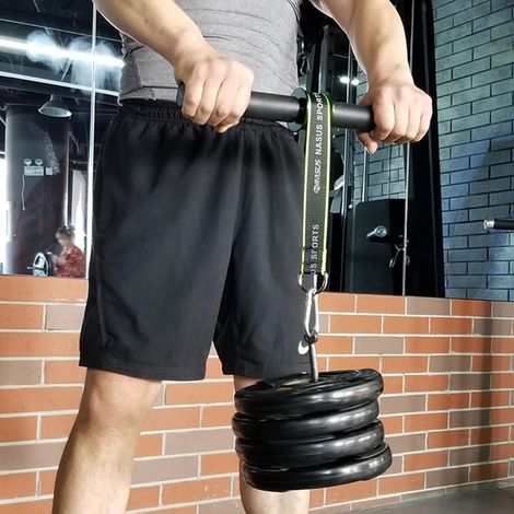 Unterarm-Handgelenk-Roller, Fitnessgerät für die Armmuskulatur, Krafttrainingsgerät für die Unterarmmuskulatur, Hantelseil mit Kettlebell-Halterung