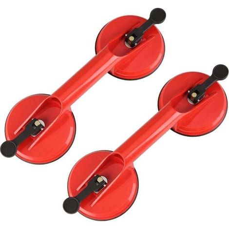 Glass Suction Cups, High Strength Plastic Suction Cups, Support Hooks for Lifting Large Glass/Tile Areas, Suction Cup Dent Repair Kits (2 Pack) (1/4)