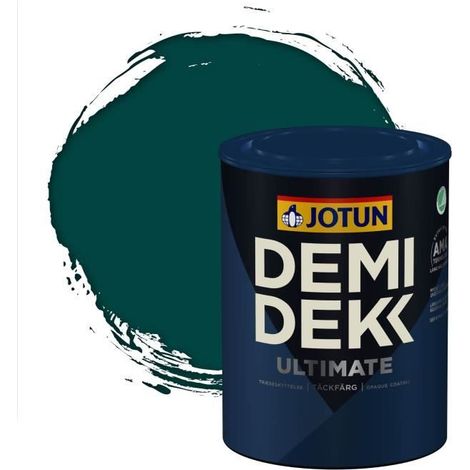 JOTUN - Peinture Bois, Lasure Opaque pour Extérieur et Intérieur Satinée - DEMI DEKK ULTIMATE - RAL 6004 - Vert Bleu - 0,75L (1/2)
