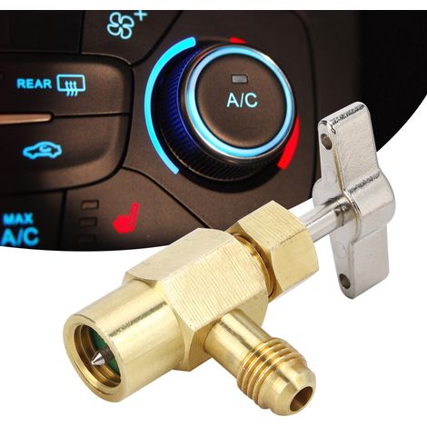 Valve d'ouverture de bouteille de réfrigérant R134A, filetage femelle 1/2 ACME, outil de climatisation pour recharge de gaz (1/5)