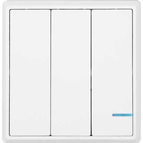 Interrupteur mural sans fil 220 V avec télécommande FR, kit de commande de lampes, étanche IP54, conforme aux normes européennes, 3 canaux (1/5)