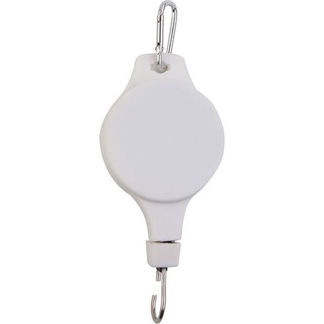 1 pièce/paquet Poulie pour plantes suspendues, crochet robuste pour mangeoire à oiseaux, blanc (1/4)