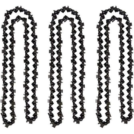 Lot de 3 Chaîne de tronçonneuse de 50 cm 0.325\" 1,5 mm 76 maillons d\'entraînement - compatible avec Timberpro 62CC, Hyundai et (1/4)