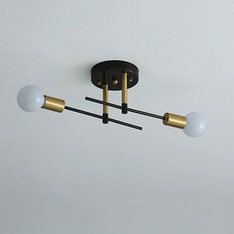 Moderner Sputnik-Kronleuchter, E27 Vintage-Industrie-Deckenleuchte, DIY-förmige Vintage-Deckenlampe, goldene Eisen-Deckenleuchten für Schlafzimmer, ohne Glühbirnen