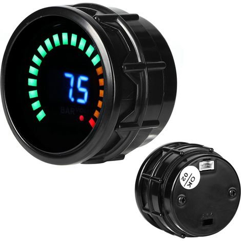 2-Zoll-Vakuummeter für Autos, LED-Skala, Digitalanzeige, 12 V, universell (1/5)