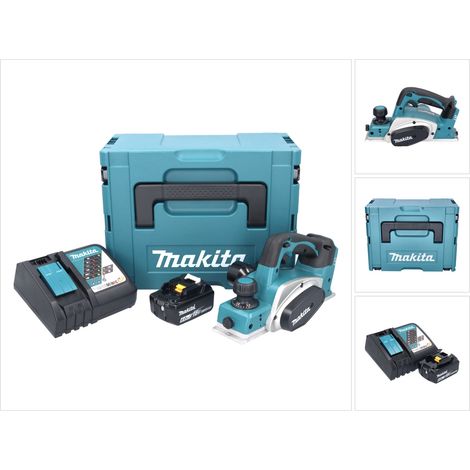 Pialla a batteria Makita DKP 180 RG1J 18 V 82 mm + 1x batteria ricaricabile 6,0 Ah + caricabatterie + Makpac (1/5)