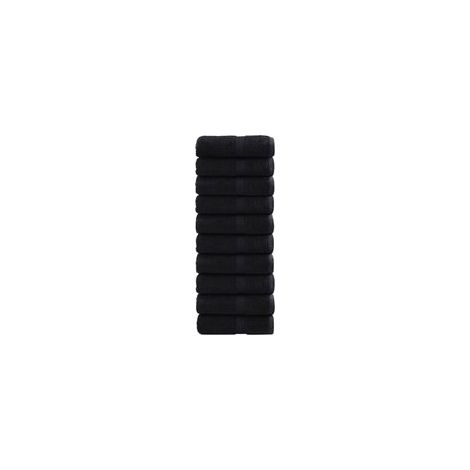 Servilletas de invitados de alta gama SOLUND, juego de 10, negras, 30 x 50 cm, 600 g/m2 - Crezuo (1/4)